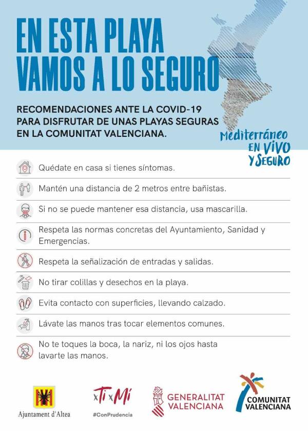 Empieza la temporada de playa en Altea con el inicio de la Fase 2 de la desescalada.