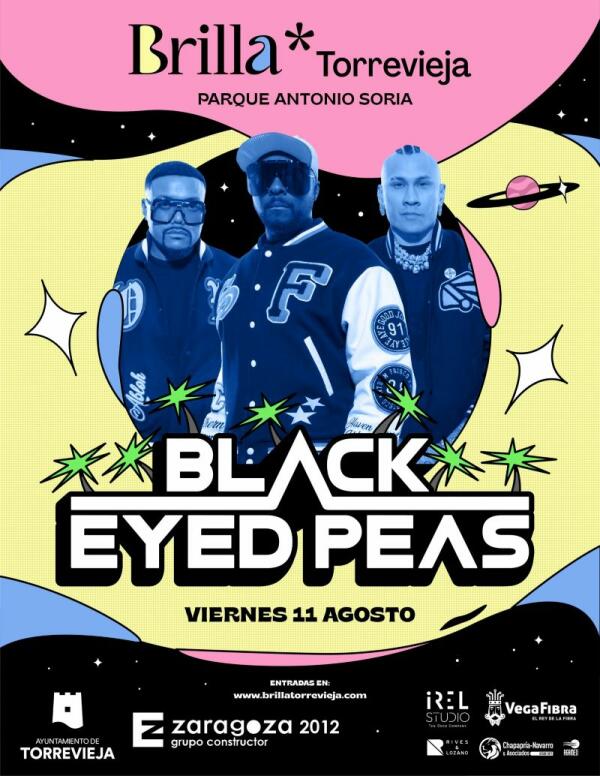 BLACK EYED PEAS, CABEZA DE CARTEL DE LA TERCERA EDICIÓN DEL FESTIVAL BRILLA TORREVIEJA