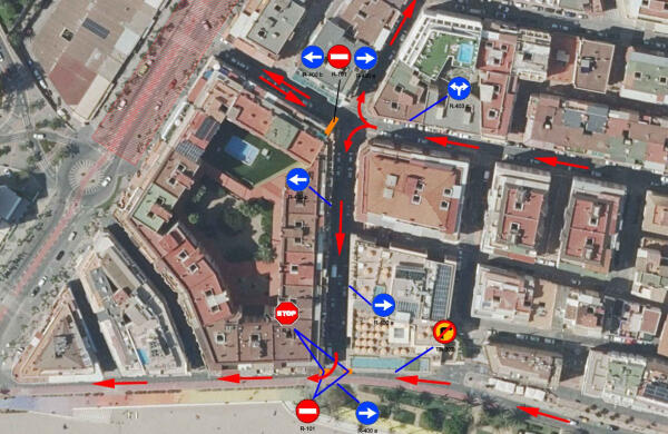 El tramo bajo de la calle Maravall cambia de sentido de circulaci&oacute;n a partir de este mi&eacute;rcoles, 25 de marzo