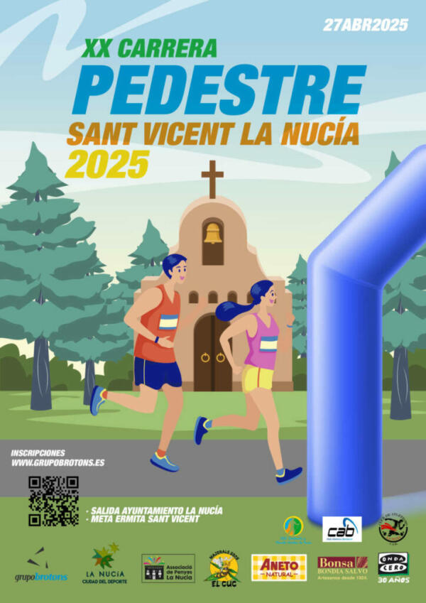 Último día de preinscripción para la XX Carrera Pedestre de Sant Vicent
