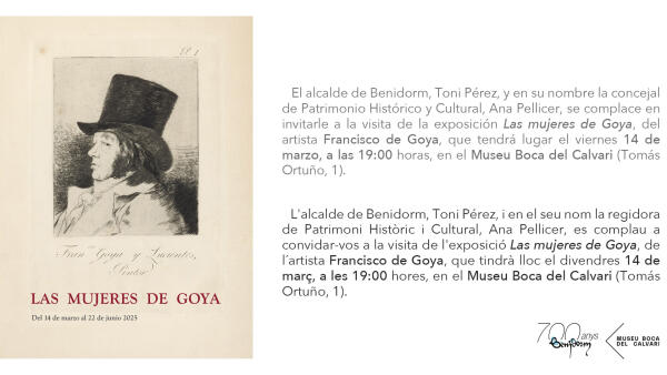 ‘Las mujeres de Goya’ llegan este viernes al Museu Boca del Calvari