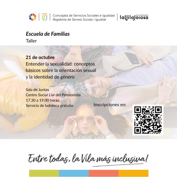 Villajoyosa pone en marcha la II Escuela de Familias con enfoque de género y prevención de violencias