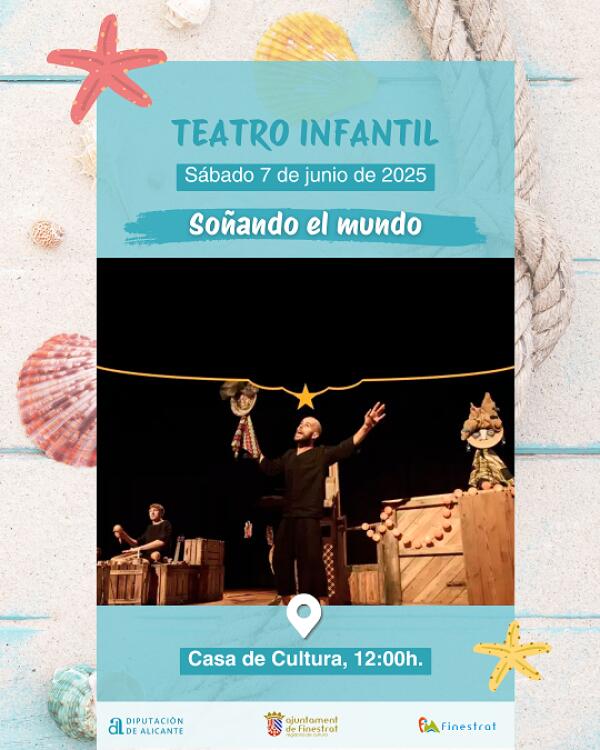 “SOÑANDO EL MUNDO” LLEGA ESTE SÁBADO A LA CASA DE CULTURA DE FINESTRAT PARA ACERCAR  A LOS MÁS PEQUEÑOS CUENTOS DE TRADICIÓN ORAL DE TODOS LOS CONTINENTES