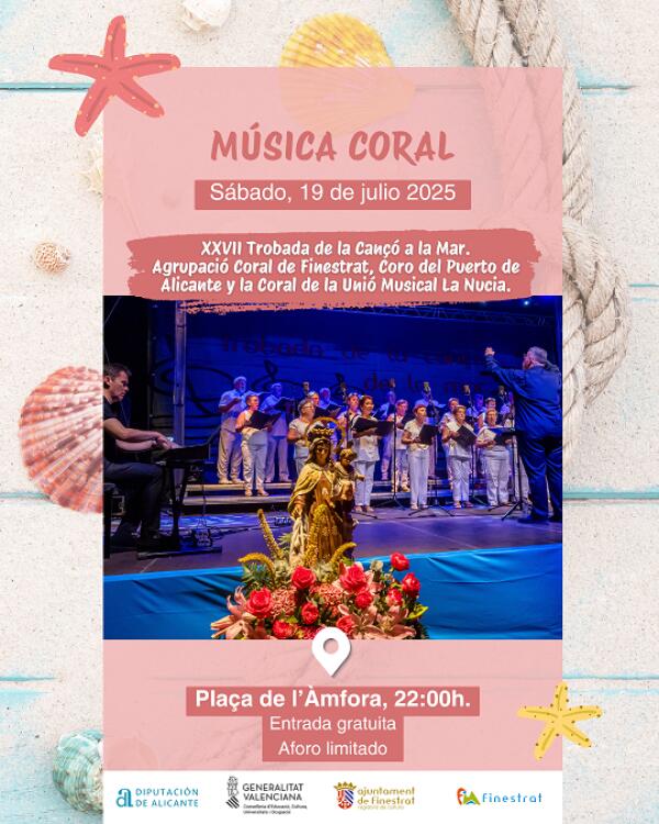 ESTE SÁBADO, EN LA CALA DE FINESTRAT, LA XXVII DE LA TROBADA DE LA CANÇÓ A LA MAR