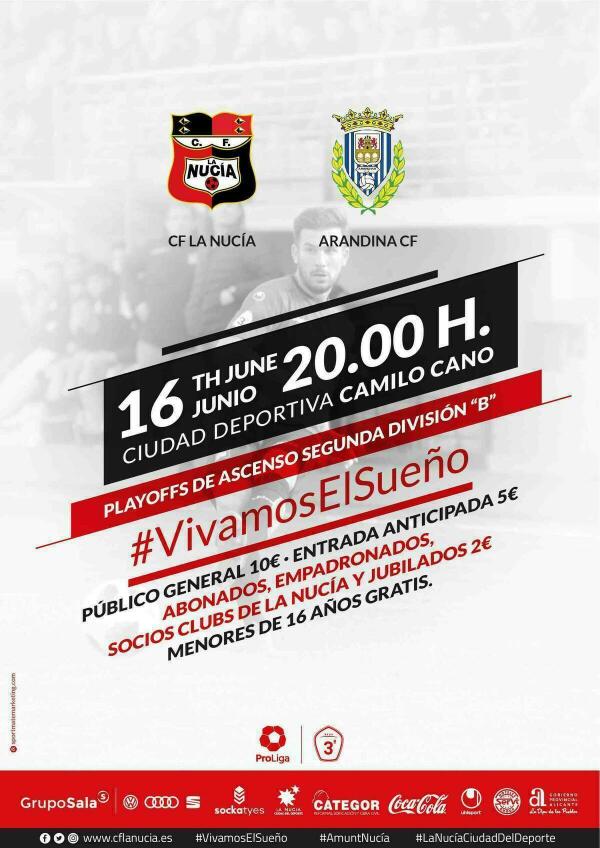 El “trascendental” La Nucía-Arandina tendrá entradas “populares” 
