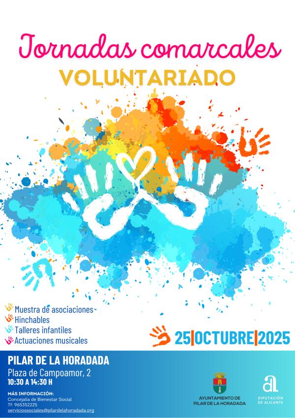 La Diputación invita a la ciudadanía a la Jornada de Voluntariado que celebra el sábado en Pilar de la Horadada