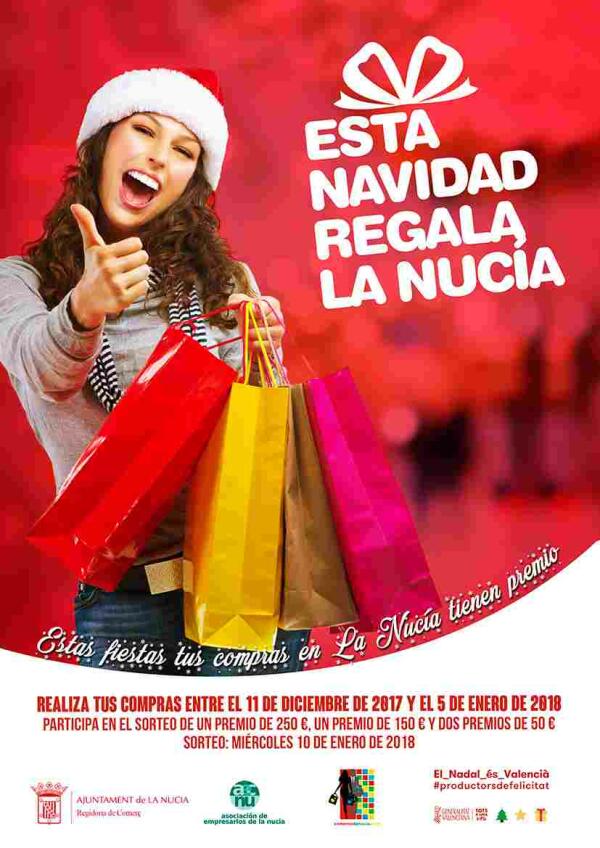 El Comercio de La Nuc&iacute;a repartir&aacute; 500 &euro; en premios  en la &ldquo;Campa&ntilde;a de Navidad 2017&rdquo; 