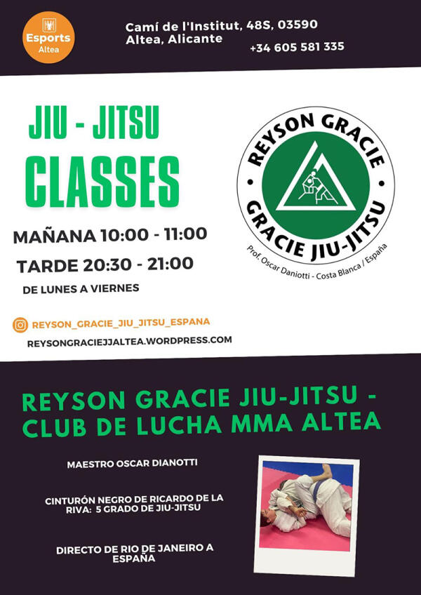 Deportes anuncia clases de Jiu-Jitsu y un campeonato internacional para el mes de junio