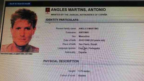 Antonio Angl&eacute;s encabeza la lista de los diez fugitivos espa&ntilde;oles buscados por Interpol 