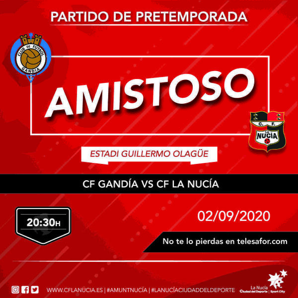El CF La Nuc&iacute;a se enfrenta esta tarde al CF Gand&iacute;a en su primer &ldquo;amistoso&rdquo; 