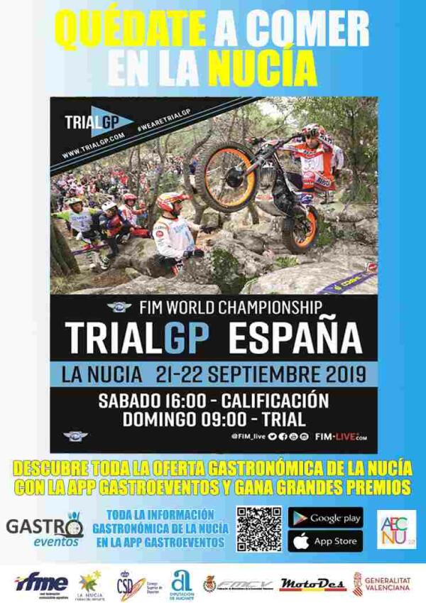 El Mundial de Trial reactiva la Campaña “Quédate a comer en la Nucía”  