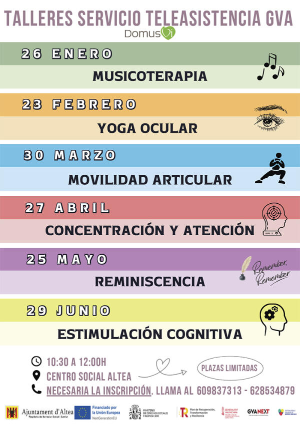 La concejal&iacute;a de Bienestar Social y Mayores presenta un programa de talleres gratuitos para la  Tercera Edad