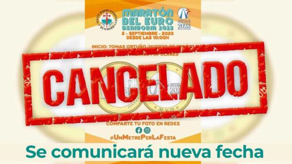 La Comissió de Festes de Benidorm cancela el ‘Maratón del Euro’ por la alerta de lluvias para el fin de semana