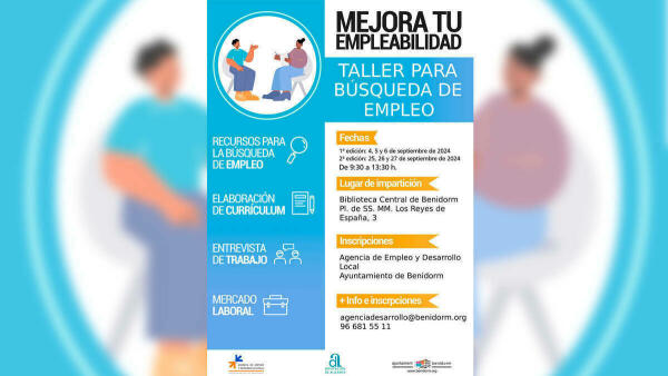 Benidorm programa en septiembre dos ediciones del curso ‘Mejora tu empleabilidad’ 