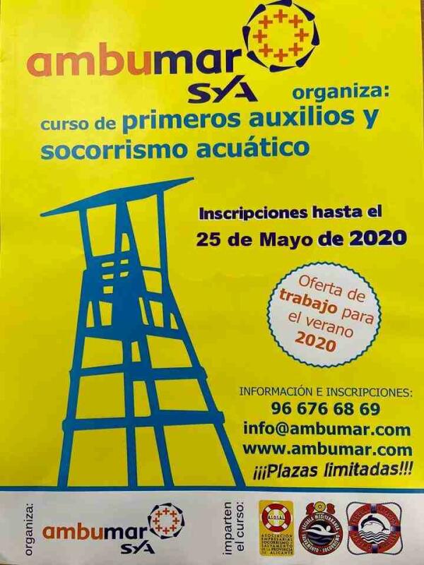 El Ayuntamiento de Altea anuncia una oferta de trabajo de socorrista para la temporada estival.