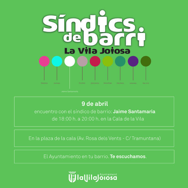 El Ayuntamiento de Villajoyosa contin&uacute;a con los encuentros de S&iacute;ndic de Barri con Jaime Santamar&iacute;a en la Cala
