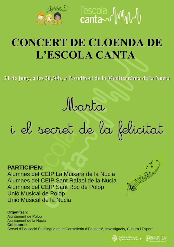 La Nucía // Concierto de Clausura de l´Escola Canta en l´Auditori 