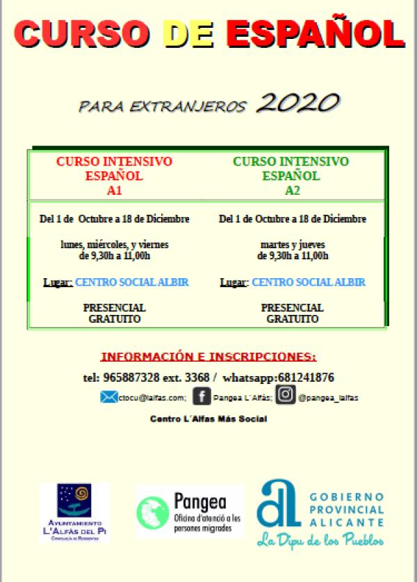 La oficina Pangea de l&rsquo;Alf&agrave;s reanuda los Cursos de Espa&ntilde;ol gratuitos