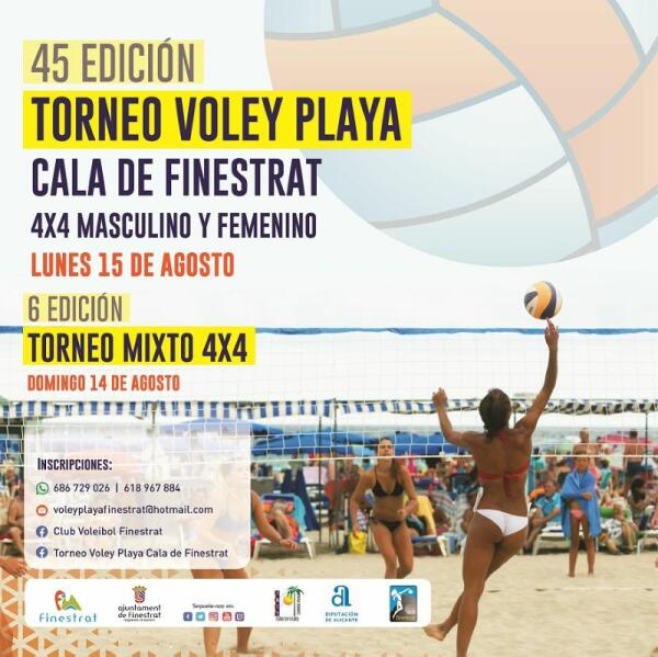 ARRANCAN LAS INSCRIPCIONES PARA EL TORNEO MAS ANTIGUO DE ESPAÑA DE VOLEY PLAYA QUE SE CELEBRA DESDE HACE 45 AÑOS EN LA CALA DE FINESTRAT