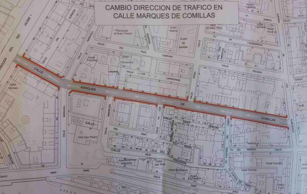 Benidorm &middot; Movilidad cambia la direcci&oacute;n de Marqu&eacute;s de Comillas por la nueva peatonalizaci&oacute;n de Tom&aacute;s Ortu&ntilde;o