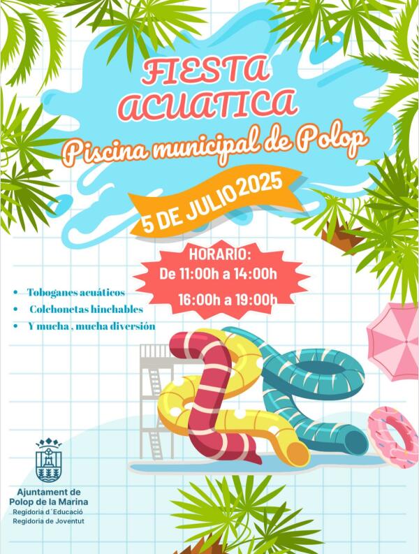 La Piscina Municipal de Polop acoge este sábado una nueva edición de la Festa Acuàtica