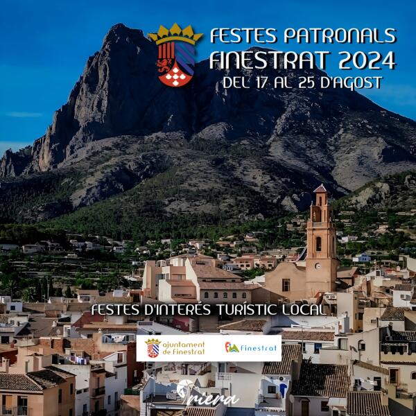 ESTE JUEVES ARRANCAN LAS FIESTAS PATRONALES DE FINESTRAT EN HONOR A SANT BERTOMEU Y EL SANTÍSSIM CRIST DEL REMEI