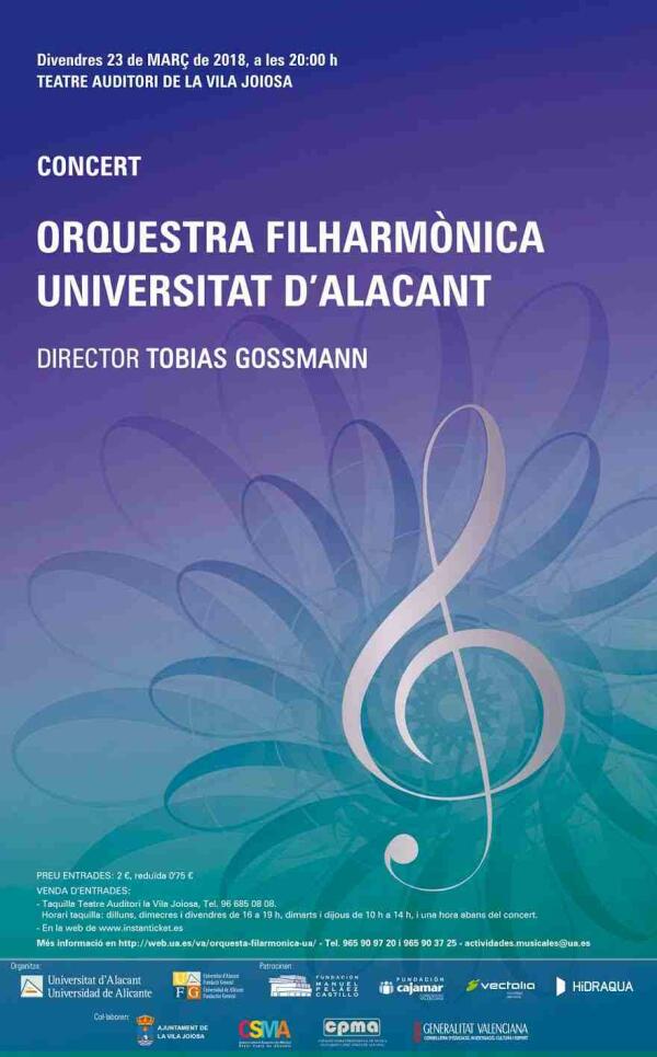 La OFUA interpretar&aacute; &lsquo;La Grande&rsquo; de Shubert en el Teatre Auditori la Vila Joiosa 