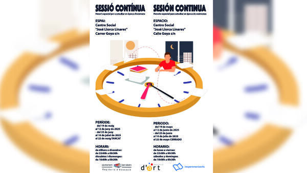 Benidorm activa el programa ‘Sessió Contínua’ para que el alumnado universitario prepare sus exámenes 