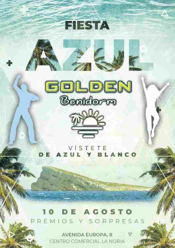 Fiesta Azul en Golden Benidorm