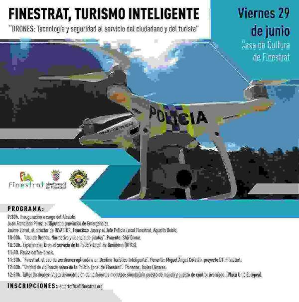 Finestrat organiza una jornada sobre el uso de drones al servicio de la ciudadan&iacute;a y los turistas 