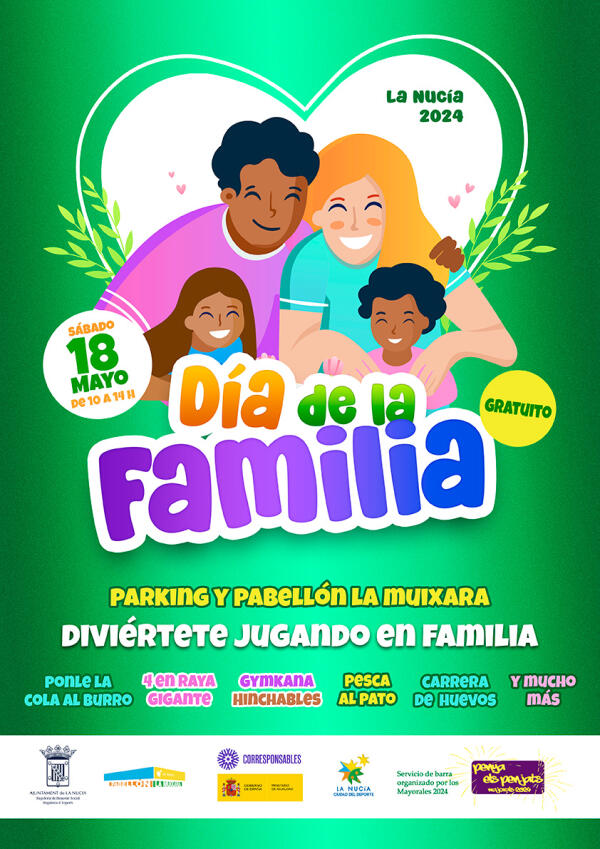 Jornada lúdica para conmemorar el Día de la Familia mañana en el pabellón Muixara 