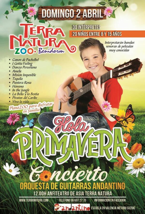 La orquesta de la Escuela Andantino de Valencia ofrecerá un concierto de bandas sonoras en Terra Natura Benidorm  