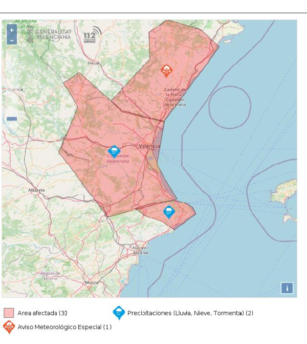 La Nucía suspende las actividades al aire libre por Alerta Naranja por fuertes lluvias