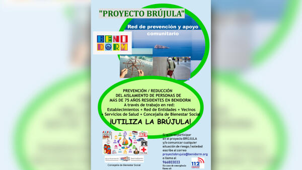 Benidorm presta apoyo a 250 personas mayores de la localidad en riesgo de aislamiento a través del Proyecto Brújula