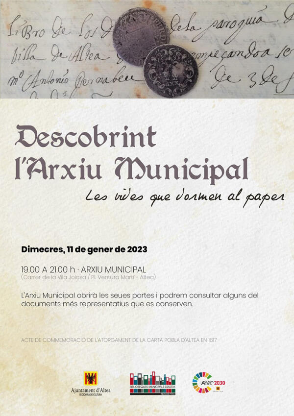 Altea commemora la Carta Pobla obrint les portes de l'Arxiu Municipal