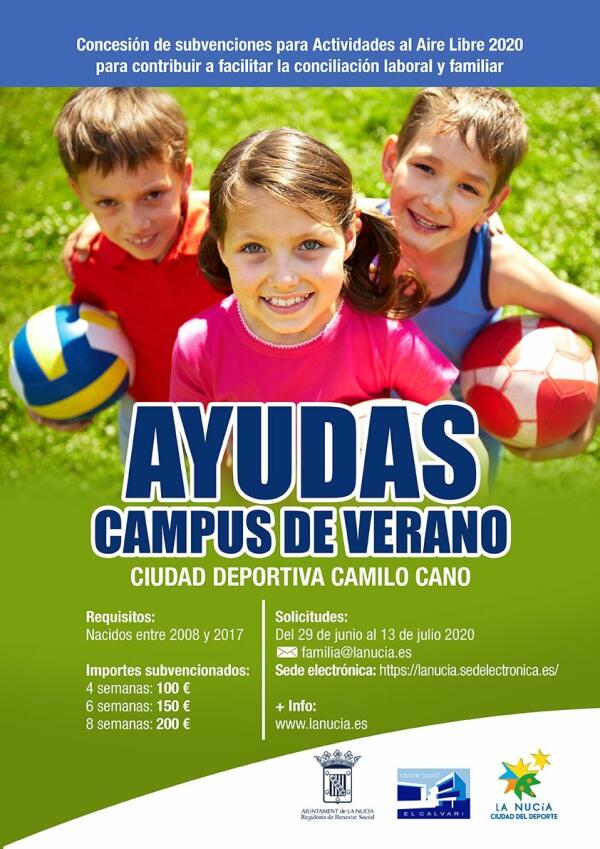 Las &ldquo;Ayudas a Campus de Verano&rdquo;  se ampl&iacute;an hasta el 13 de julio 