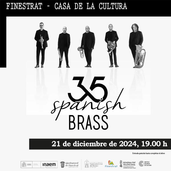 Finestrat recibe este sábado 21 de diciembre a la “Spanish Brass”, Premio Nacional de Música 