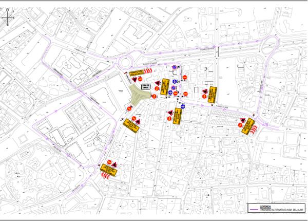 El Ayuntamiento de l’Alfàs informa del corte y desvío de tráfico en la Rotonda de l’Albir por inicio de obras