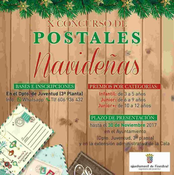La Concejal&iacute;a de Juventud de Finestrat organiza la X edici&oacute;n del Concurso de Postales Navide&ntilde;as 