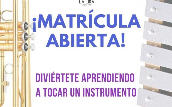 Abierto el plazo de matriculaci&oacute;n online en la Escuela de M&uacute;sica La Lira de l&rsquo;Alf&agrave;s. 
