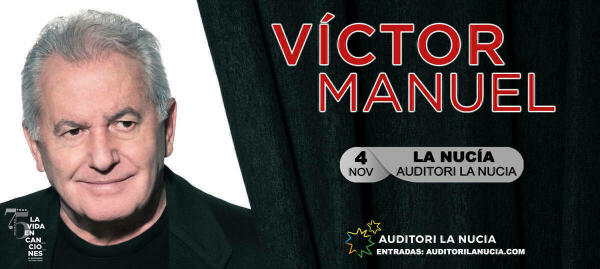 Víctor Manuel actúa este sábado en l’Auditori de La Nucia