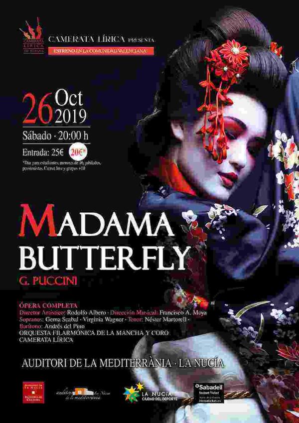 Madama Butterfly, El Consorcio y la obra de teatro “Arte” en  l’Auditori de La Nucía 