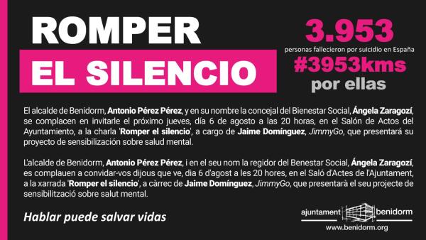 Jaime Dom&iacute;nguez, JimmyGo, llegar&aacute; este viernes a Benidorm en su reto por la salud mental y la prevenci&oacute;n del suicidio