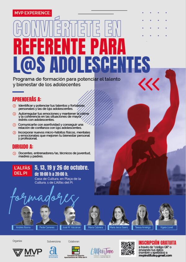 L’Alfàs acoge en octubre un curso gratuito para mejorar la comunicación y potenciar el talento de la juventud