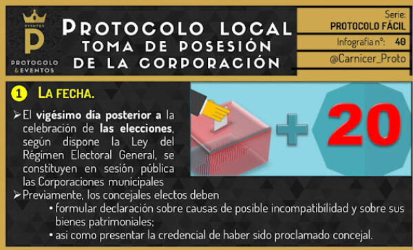 PROTOCOLO EN LA ADMINISTRACIÓN LOCAL. TOMA DE POSESIÓN EN AYUNTAMIENTOS. 