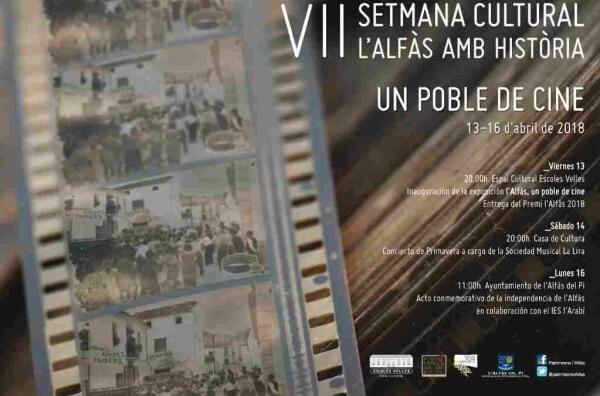 La VII Semana Cultural l&rsquo;Alf&agrave;s amb Hist&ograve;ria girar&aacute; en torno al Festival de Cine