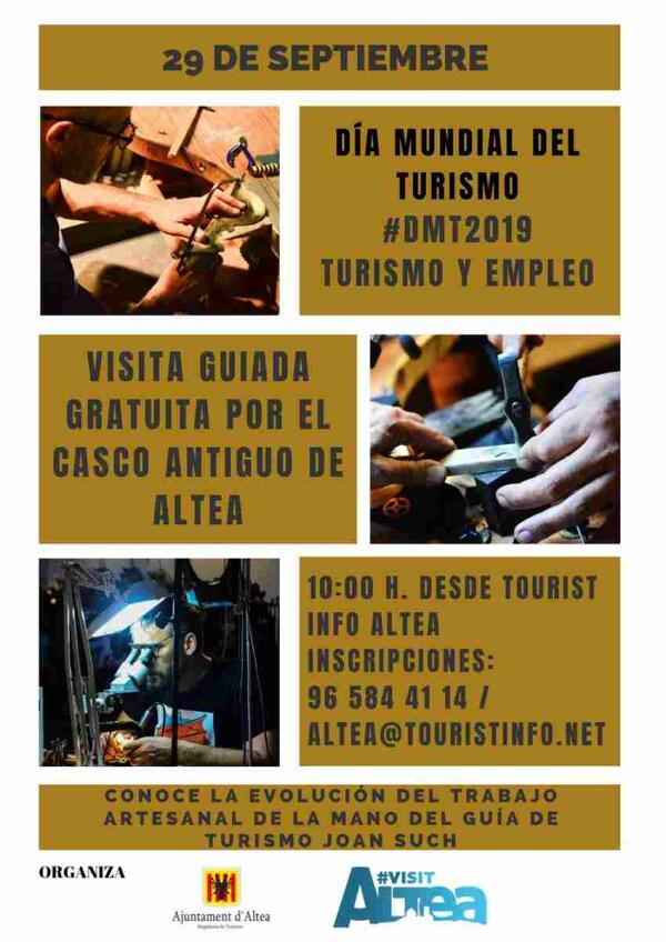 Altea celebrará el Día Mundial del Turismo con una ruta por el Casco Antiguo 