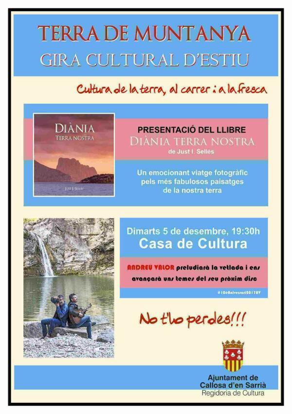Callosa &middot; La Casa de Cultura acoge el 5 de diciembre la presentaci&oacute;n del libro &lsquo;Di&agrave;nia, terra nostra&rsquo; de Just Sell&eacute;s 