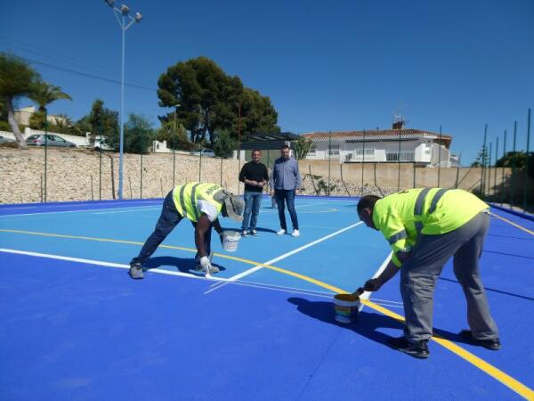 Renovación de la pista deportiva de Barranco Hondo