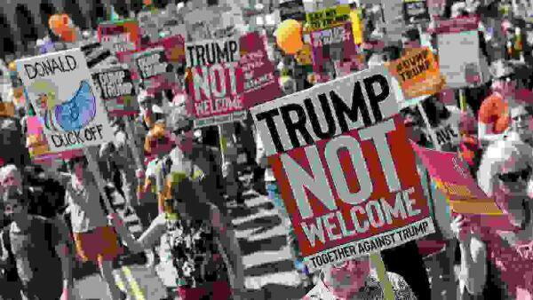 Londres se paraliza por las protestas contra el presidente Donald Trump 